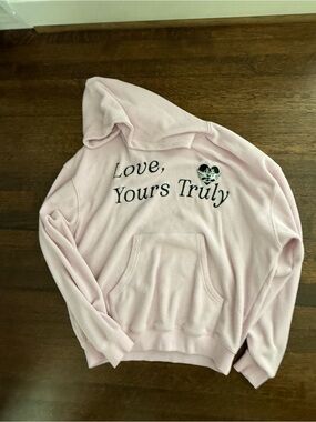 Boys Lie Pastel Pink 'Love, Yours Truly' Embroidered Pullover Hoodie